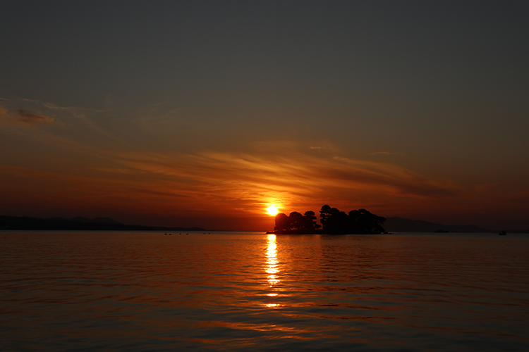 宍道湖　夕日1